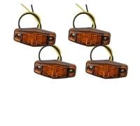 Luces Marcadoras LED Amarillas 4uds Agua Luces Marcadoras LED | AS , sellado impermeable, ideal lluvia y barro, voltaje dual 12V-24V, uso exterior