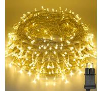 Luces Navidad Exterior 30M 300LEDs, LED Guirnaldas Luces 8 Modos, Timer, Función de Memoria, IP44 Impermeable, Cadena Luces Navidad Decoracion Navidad Jardín, Habitación, Boda, Blanco Cálido