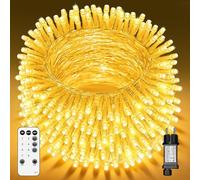 Luces Navidad Exterior Guirnalda Luces Exterior Interiores10M/40M/60M con y Minuterio, 8 Modos de Iluminación, Función Memoria, IP44, para Decoración del Hogar, Navidad, Jardines, Bodas y Fiestas