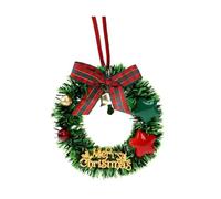 Luces navideñas 2 Coronas navideñas en Miniatura con Lazo y Campana, pequeñas y Decorativas for Colgar en casa de muñecas, Puertas, Ventanas y Fiestas, 5 Estilos. Interior(A)