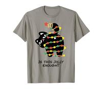 Luces navideñas Divertidas con Forma de Gato Negro Is This Jolly Enough Camiseta