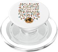 Luces navideñas y Derechos Humanos Navidad Justicia Social PopSockets PopGrip para MagSafe