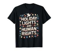 Luces navideñas y Derechos Humanos Navidad Paz Camiseta