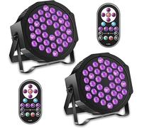 Luces Negras, UKing Luz UV 18 LED x 3W Luces De Escenatio 7 Modos Lampara Ultravioleta por IR Remoto DMX Estupendo para Luz DJ Discoteca Partido Luces de Etapa
