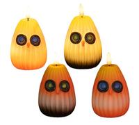 Luces nocturnas de búho de 4 Piezas LED en Forma de LED sin envejecimiento de la luz Nocturna de Halloween Lámpara de operación de baterías para el Dormitorio de Mesa, Sala de Estar, Fiesta, Bar