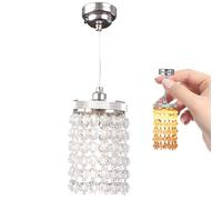 Luces para casa de muñecas, lámpara de araña de Cristal LED a Escala 4 1/12, iluminación para casa de muñecas, lámparas de araña alimentadas por Pilas, lámpara de Techo en Miniatura, miniaturas pla