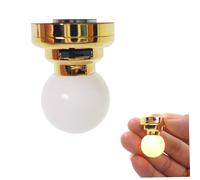 Luces para casa de muñecas LED Redondas a Escala 1:12 con Pilas y Interruptor para casa de muñecas