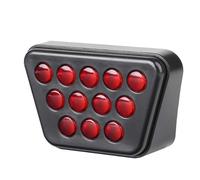 Luces piloto de freno de coche de 12 V 12 luces traseras LED parpadean Advertencia de coche Luces de seguridad de parada de marcha atrás para coche