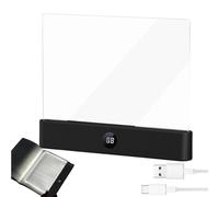 Luces planas inteligentes para leer por la noche, panel transparente para el cuidado de los ojos, lámpara de libros de panel transparente recargable de página completa con 3 colores y temporizador