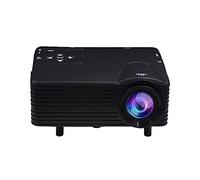 Luces Proyector Navidad Exterior 1080P Home Cinema USB AV TF VGA Mini portátil LED Proyector Proyector Tiro Ultra Corto (Black, One Size)