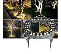 Luces Que Abrazan Árboles, Focos LED De Anillo Para Árboles De 220 V CA, Luces De Pilar Impermeables Para Exteriores IP65, Lámpara De Paisaje De Colores Para Jardín Y Patio(B-warm White,7PCS(84W))