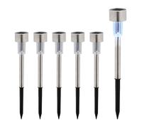 Luces solares acero inox sets Iluminación jardín Faroles patio Antorchas LED