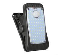 Luces solares con clip de 3000 mAh al aire libre sensor de movimiento LED linterna impermeable jardín patio valla camping luz 600 lúmenes 3 modos montaje en pared