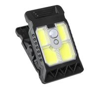 Luces solares con clip, luces solares pequeñas para valla de eslabones de cadena, sensor de movimiento de 300 lúmenes, iluminación de seguridad, impermeable, decoración de jardín para gallinero, pared