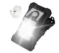 Luces solares con clip: sensor de movimiento para exteriores, luz recargable por USB | Luz de jardín impermeable IP65, 3 modos de iluminación, iluminación de patio de cubierta de valla de de se