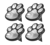 Luces solares con estampado de patas para jardín, garra de gato al aire libre, césped decorativo para iluminación, resistente a la intemperie, acento de pasarela para amantes de las mascotas, para una