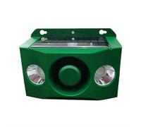 Luces solares de advertencia repelentes de bestias con volumen fuerte, luces de alarma de seguridad solares nocturnas, 5 modos para huerto, granja, granero (A)