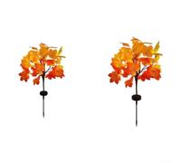 Luces solares de calabaza de hoja de arce 30 pulgadas IP44 decoración del | Luces solares IP44 resistentes a la intemperie con modos duales, perfectas para decoración de jardín de otoño y celebraciones