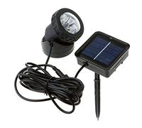 Luces Solares de Estanque bajo Agua,KINGCOO Impermeable 6LED Lámparas Sumergibles Proyector de luz Spotlight Luz del Focos para Jardín Piscina Patio Paisaje Iluminación Exterior (Blanco)