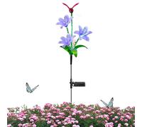 Luces Solares De Flores Colibrí Realista Resistente Al Agua