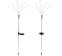 Luces solares de fuegos artificiales para exteriores, jardín, lámparas decorativas de estaca - 8 modos IP65 impermeable alambre de cobre para estallido estelar para iluminación de camino, patio