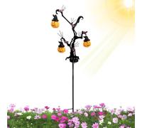 Luces Solares De Halloween Calabaza Árbol Muerto Hierro Arte Tétrico LED