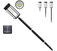 Luces solares de jardín al aire libre con tecnología LED de filamento, impermeable IP65, sensor de encendido y apagado automático, estaca de tierra para caminos e iluminación de patio (B)