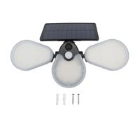 Luces Solares de Jardín de Alta Potencia, 3 Cabezales, Luces Solares para Paisaje Conde Sensor de Luz, Control Inteligente, Resistencia a la Intemperie para Escalones, Entrada,