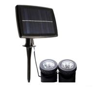 Luces solares de jardín, proyector LED subacuático montado en el suelo, proyector de acuario, luces de jardín al aire libre, paisaje de césped, luces de piscina alimentadas por energía solar (2)