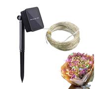 Luces solares de Navidad al aire libre, luces de cuerda al aire libre impermeables - 8 modos luces decorativas de Navidad de jardín con control remoto,Luces impermeables de tubo de cuerda de hadas