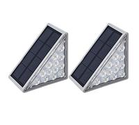 Luces solares de paso impermeables al aire libre, luces solares triangulares para exteriores, Luces para cubierta IP68 decoración al aire libre, Temperatura de color de luz impermeable para pa