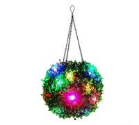 Luces solares decorativas para jardín, patio, boda, 21 cm o 16 cm, lámpara esférica de plástico resistente a la intemperie con LED blanco cálido y colorido, alimentado por el sol (21 cm colorido)