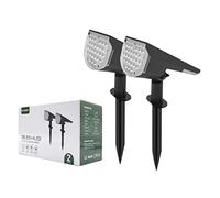 Luces Solares LED de Exterior, Pack de 2 Focos para Camino, 32 LEDs, Certificado CE y RoHS