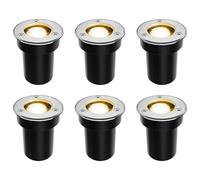 Luces Solares LED Exterior Jardin, [10 LED & 8 Piezas], Iluminación Amarilla Cálida de Alto Brillo, IP65 Impermeable, Luz Solar Exterior para Camino, Calzada, Césped, Escalón, Valla de Escalera
