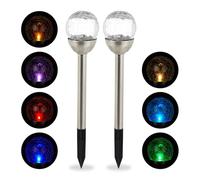 Luces solares LED exterior, Set 20 lámparas solares, Luz de LED solar, Foco LED