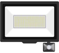 luces solares Luces de seguridad Luz inundación LED inducción con sensor PIR ajustable Reflector al aire libre for patio, jardín(Nature,150W)