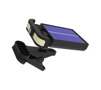 Luces solares para exteriores, luces solares con clip para patio, sensor de movimiento, iluminación de valla, reflector de jardín para patio, garajes, entradas del hogar, césped, piscina, balcón