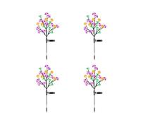 Luces Solares para Exteriores y Estacas para Decoración de Halloween | Luces Estaca Solares 8 Modos, 20 LED Fantasmas Murciélagos Arañas Calabaza, Decoración Halloween(Multi-colored-2,4PCS)