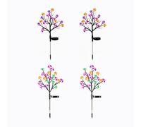Luces Solares para Exteriores y Estacas para Decoración de Halloween | Luces Estaca Solares 8 Modos, 20 LED Fantasmas Murciélagos Arañas Calabaza, Decoración Halloween(Two-in-one,4PCS)