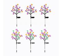 Luces Solares para Exteriores y Estacas para Decoración de Halloween | Luces Estaca Solares 8 Modos, 20 LED Fantasmas Murciélagos Arañas Calabaza, Decoración Halloween(Two-in-one,6PCS)