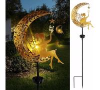 Luces Solares para Jardín, Lámparas Solares Exteriores Decoración de Jardín Luces Decorativas de Luna Impermeable Luces Solares Adornos Jardin Exterior Patio Balcón Camino Navidad Regalos para Mujeres