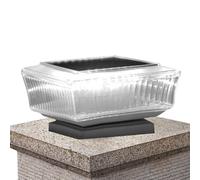 Luces Solares para Postes de Valla, Luces Solares para Terraza Impermeables, Lámpara de Bajo Consumo para Poste Jardín Patio Jardín Trasero Porche Entrada de Coche Sendero Escaleras Puerta Balcón