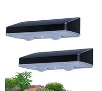 Luces Solares para Valla Exterior,Iluminación LED Impermeable 3 Niveles | Luz De Pared Para Jardín - para Paisajismo Exterior, Escalón, Jardín, Patio, Sendero, Patio Trasero, Terraza, Barandillas y Pa