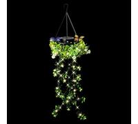 Luces solares vibrantes para exteriores - Cadena LED de 20 x 75 cm | Luz solar de flores artificiales para balcón, porche, patio, valla, patio, jardín, terraza, paisaje, apartamento