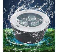 Luces subacuáticas de luz LED for estanque de 3W - Luz LED sumergible for fuente, luces LED empotrables impermeables for piscina IP68, foco exterior de acero inoxidable 304, for jardín, césped, ilumin