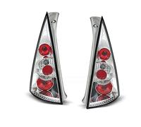 Luces traseras compatibles con Citroen C3 2002 2003 2004 2005 Hatchback GV-1814 montaje de luz trasera lámpara trasera 1 par lado conductor y pasajero juego completo cromado