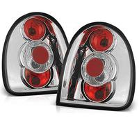 Luces traseras compatibles con Opel Corsa B 1993 1994 1995 1996 1997 1998 1999 2000 Hatchback 3 puertas GV-1904 Luz trasera de montaje de 1 par lado conductor y pasajero juego completo cromado