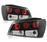 Luces traseras compatibles con Peugeot 306 1997 1998 1999 2000 2001 Hatchback 3 puertas 5 puertas GV-1935 montaje de luz trasera lámpara 1 par lado conductor y pasajero conjunto completo negro