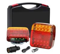 Luces Traseras LED Inalámbricas Remolque, Kit Pilotos Traseros Magnéticos