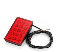 Luces Traseras Luz De Freno LED Para Coche 15 LED Estilo F1 Luz Piloto De Carcasa Universal Alerón Trasero Automático, Luz De Freno LED Luz Trasera Faro trasero(Red Shell)